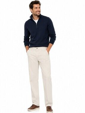 Men's Dockers Classic Straight Fit Chino Pants in Light Beige ( Size :38x30)
